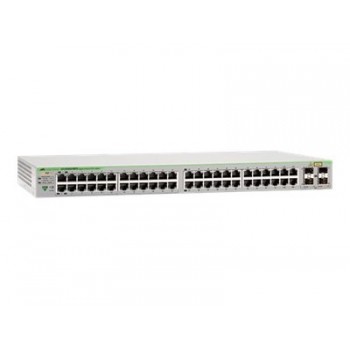 Switch Allied Telesis Gigabit Ethernet WebSmart, 48 Puertos 10/100/1000Mbps + 4 Puertos SFP, 96 Gbit/s, 8000 Entradas - Envío Gr