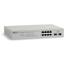 Switch Allied Telesis Gigabit Ethernet WebSmart, 8 Puertos 10/100/1000Mbps + 2 Puertos SFP, 4000 Entradas - Gestionado - Envío G