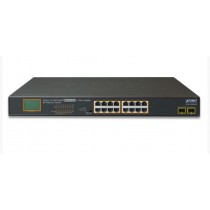 Switch Planet Gigabit Ethernet GSW-1820VHP, 16 Puertos 10/100/1000Mbps + 2 Puertos SFP, 36 Gbit/s, 8000 Entradas - Envío Gratis