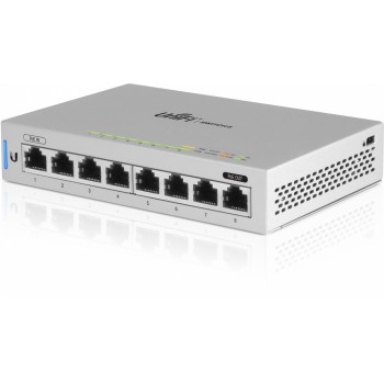 Switch Ubiquiti Networks Gigabit Ethernet UniFi Switch 8, 8 Puertos 10/100/1000Mbps (sin PoE), 16 Gbit/s - Gestionable - Envío G