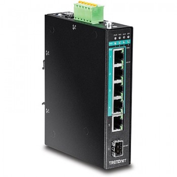 Switch Trendnet Gigabit Ethernet TI-PG541, 5 Puertos 10/100/1000Mbps + 1 Puerto SFP, 12 Gbit/s, 8000 Entradas - Envío Gratis