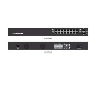 Switch Ubiquiti Networks Gigabit Ethernet EdgeSwitch ES-16-150W, 16 Puertos 10/100/1000Mbps + 2 Puertos SFP, 36 Gbit/s - Envío G