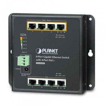 Switch Planet Gigabit Ethernet WGS-804HP 120W, 8 Puertos 10/100/1000 + 4 Puertos PoE+, 16 Gbit/s, 8000 Entradas - Envío Gratis