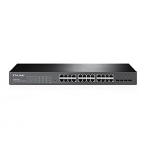 Switch TP-Link Gigabit Ethernet Smart JetStream, 24 Puertos 10/100/1000Mbps + 4 Puertos SFP, 56 Gbit/s, 16.000 Entradas - Envío 