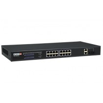 Switch Provision-ISR Fast Ethernet PoES-16250+2Combo PoE, 16 Puertos 10/100Mbps + 2 Puertos SFP - No Administrable - Envío Grati