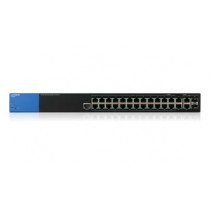 Switch Linksys Gigabit Ethernet LGS528P, 26 Puertos 10/100/1000Mbps + 2 Puertos Combo, 56 Gbit/s, 16.000 Entradas - Gestionado -