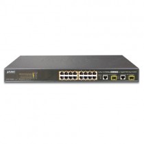 Switch Planet Fast Ethernet FGSW-1816HPS, 16 Puertos 10/100Mbps + 2 Puertos SFP, 7.2 Gbit/s,48000 Entradas - Gestionado - Envío 