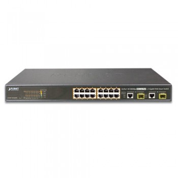 Switch Planet Fast Ethernet FGSW-1816HPS, 16 Puertos 10/100Mbps + 2 Puertos SFP, 7.2 Gbit/s,48000 Entradas - Gestionado - Envío 