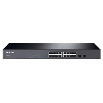 Switch TP-Link Gigabit Ethernet TL-SG2216, 16 Puertos 10/100/1000Mbps + 2 Puertos SFP, 8000 Entradas, 32 Gbit/s - Gestionado - E