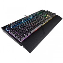 Teclado Gamer Corsair STRAFE RGB MK.2, Teclado Mecánico, Cherry MX Silent, Alámbrico, Negro (Español) - Envío Gratis