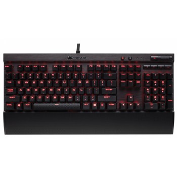 Teclado Gamer Corsair K70 LUX LED Rojo, Teclado Mécanico, Cherry MX Red, Alámbrico, Negro (Inglés) - Envío Gratis