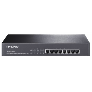 Switch TP-Link Gigabit Ethernet TL-SG1008PE, 10/100/1000Mbps, 16 Gbit/s, 8 Puertos, 8000 Entradas - No Administrable - Envío Gra