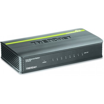 Switch Trendnet Fast Ethernet Mini TE100-S8, 10/100Mbps, 1.6Gbit/s, 8 Puertos – No Administrable - Envío Gratis