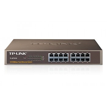 Switch TP-Link Fast Ethernet TL-SF1016, 10/100Mbps, 16 Puertos – No Administrable - Envío Gratis