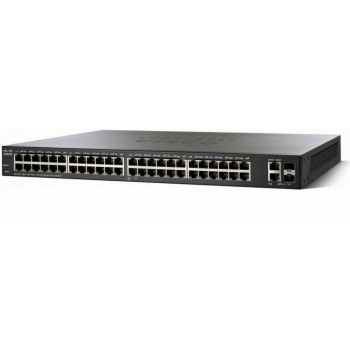 Switch Cisco Fast Ethernet Smart Plus SF220-48P PoE, 48 Puertos 10/100Mbps + 2 Puertos SFP, 13.6 Gbit/s, 8192 Entradas - Envío G