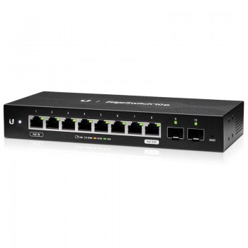 Switch Ubiquiti Networks Gigabit Ethernet EdgeSwitch 10X, 8 Puertos 10/100/1000Mbps + 2 Puertos SFP, 20 Gbit/s - Gestionado - En