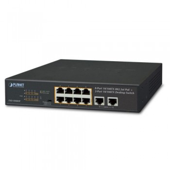 Switch Planet Fast Ethernet FSD-1008HP, 10 Puertos 10/100Mbps, 2Gbit/s, 8000 Entradas - No Administrable - Envío Gratis