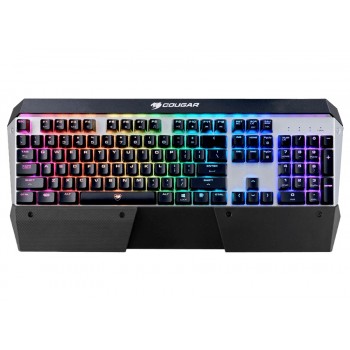 Teclado Gamer Cougar Attack X3 RGB, Teclado Mecánico, Cherry MX RGB, Alámbrico, Negro/Plata (Inglés) - Envío Gratis