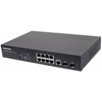 Switch Intellinet Gigabit Ethernet 561167, 8 Puertos 10/100/1000Mbps + 2 Puertos SFP, 20 Gbit/s, 8192 Entradas - Gestionado - En