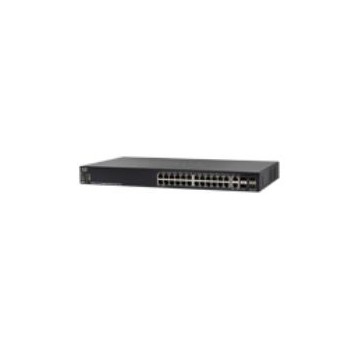 Switch Cisco Gigabit Ethernet SG550X-24MP-K9, 24 Puertos 10/100/1000Mbps + 4 Puertos SFP+, 128 Gbit/s, 16.000 Entradas - Envío G