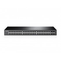 Switch TP-Link Gigabit Ethernet T1600G-52TS, 48 Puertos 10/100/1000Mbps + 4 Puertos SFP, 104 Gbit/s, 16.000 Entradas Gestionado 