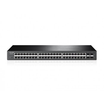 Switch TP-Link Gigabit Ethernet T1600G-52TS, 48 Puertos 10/100/1000Mbps + 4 Puertos SFP, 104 Gbit/s, 16.000 Entradas Gestionado 