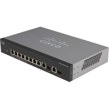 Switch Cisco Gigabit Ethernet SG200-10FP PoE, 8 Puertos 10/100/1000Mbps + 2 Puertos SFP, 20 Gbit/s, 8000 Entradas - Gestionado -