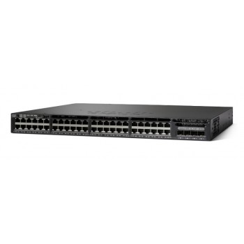 Switch Cisco Gigabit Ethernet Catalyst 3650 PoE Base IP, 48 Puertos 10/100/1000Mbps + 4 Puertos SFP, 176 Gbit/s, 32.000 Entradas