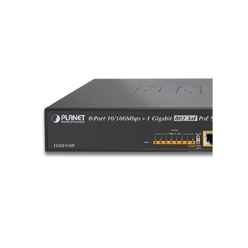 Switch Planet Fast Ethernet FGSD-910P, 8 Puertos 10/100Mbps + 1x Gigabit, 3.6 Gbit/s, 4000 Entradas - No Administrable - Envío G