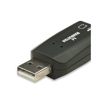 Manhattan Adaptador de Audio 3-D USB de Alta Velocidad, 5.1 - Envío Gratis