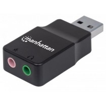 Manhattan Convertidor USB a Audio, Negro - Envío Gratis