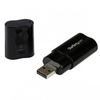 StarTech.com Adaptador de Audio USB A - 2x 3.5mm, Negro - Envío Gratis