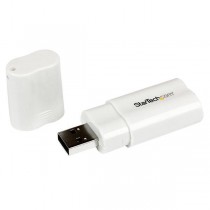 StarTech.com Adaptador USB Macho - Audio Estéreo Hembra, Blanco - Envío Gratis