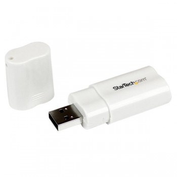 StarTech.com Adaptador USB Macho - Audio Estéreo Hembra, Blanco - Envío Gratis