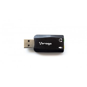 Vorago Adaptador USB 2.0 Macho - 2x 3.5mm Hembra, Negro - Envío Gratis