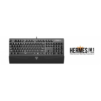 Teclado Gamer Gamdias HERMES M1 RGB, Teclado Mecánico, Switch Gamdias Blue, Alámbrico, Negro (Inglés) - Envío Gratis