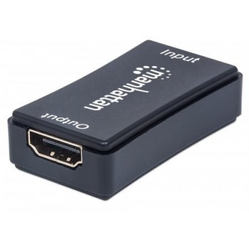 Manhattan Repetidor HDMI Hembra - HDMI Hembra, hasta 40 Metros, Negro - Envío Gratis