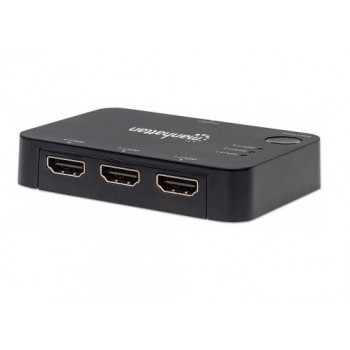 Manhattan Interruptor de Video HDMI 4K Ultra HD, 4 Puertos, Negro - Envío Gratis