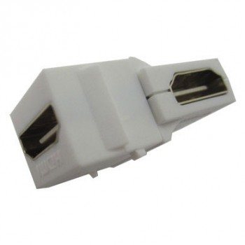 BRobotix Adaptador HDMI Hembra - HDMI Hembra 90 °, Blanco - Envío Gratis