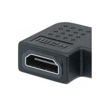 Manhattan Adaptador HDMI A Hembra - HDMI A Macho, Ángulo Izquierdo de 90° - Envío Gratis