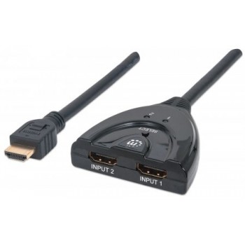 Manhattan Switch HDMI 1.3 de 2 Puertos, 2x HDMI Hembra - 1x HDMI Macho, Negro - Envío Gratis