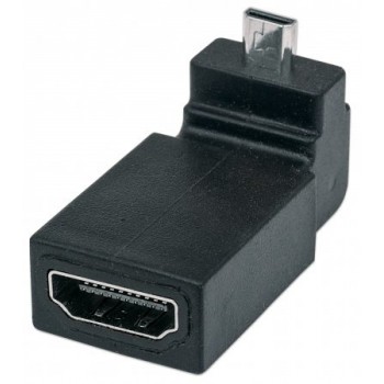 Manhattan Adaptador HDMI A Hembra - micro HMDI Macho, Ángulo de 90° Hacia Arriba - Envío Gratis