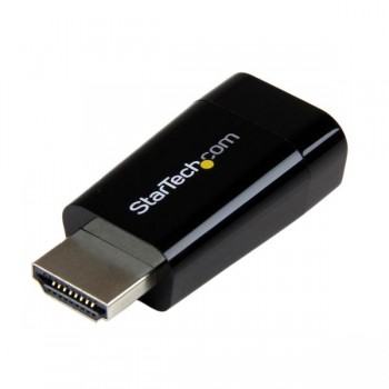 StarTech.com Adaptador Convertidor de Video Portátil HDMI Macho - VGA Hembra, Negro - Envío Gratis