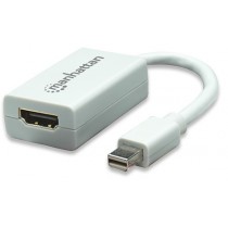 Manhattan Mini Adaptador HDMI - mini DisplayPort, 17cm, Blanco - Envío Gratis