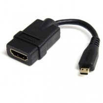 StarTech.com Cable Adaptador HDMI Hembra - micro HDMI Macho, 12cm, Negro - Envío Gratis