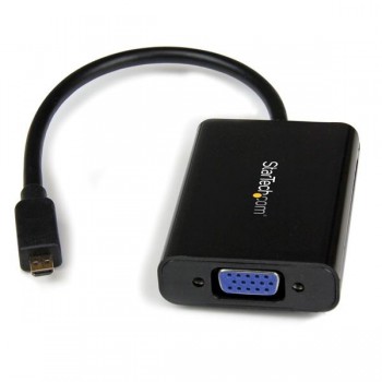 StarTech.com Adaptador de Video y Audio, Micro HDMI 19-p Macho - VGA 15-p Hembra, Negro - Envío Gratis