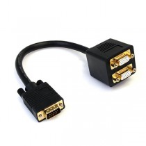 StarTech.com Adaptador VGA Macho - 2x VGA Hembra, 30cm, Negro - Envío Gratis