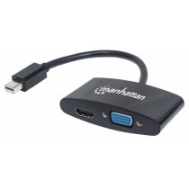 Manhattan Adaptador Mini DisplayPort Macho - HDMI/VGA Hembra, Negro - Envío Gratis