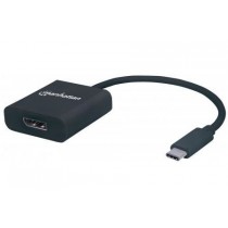 Manhattan Adaptador USB-C 3.1 Macho - DisplayPort Hembra, Negro - Envío Gratis