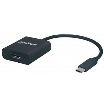 Manhattan Adaptador USB-C 3.1 Macho - DisplayPort Hembra, Negro - Envío Gratis